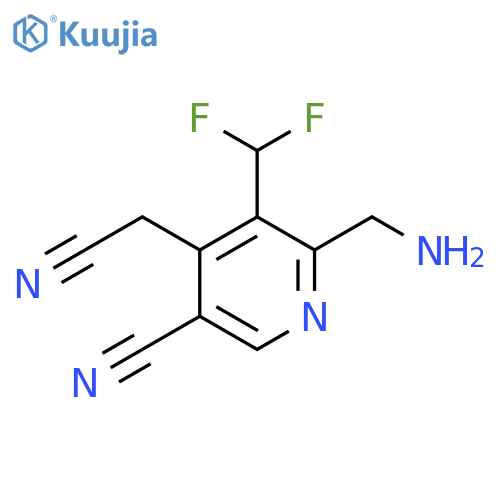 2-(Aminomethyl)-5-cyano-3-(difluoromethyl)pyridine-4-acetonitrile structure