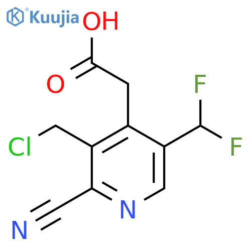 3-(Chloromethyl)-2-cyano-5-(difluoromethyl)pyridine-4-acetic acid structure