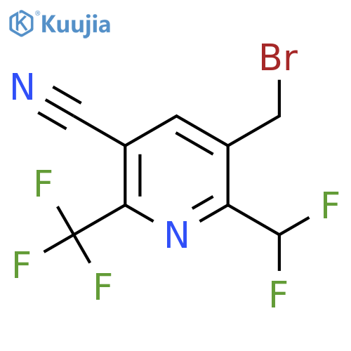 3-(Bromomethyl)-5-cyano-2-(difluoromethyl)-6-(trifluoromethyl)pyridine structure