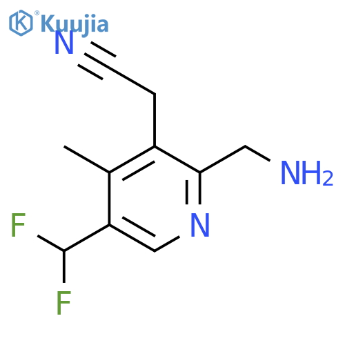 2-(Aminomethyl)-5-(difluoromethyl)-4-methylpyridine-3-acetonitrile structure