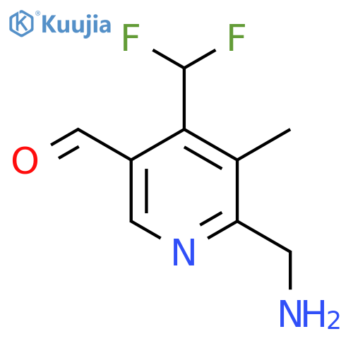 2-(Aminomethyl)-4-(difluoromethyl)-3-methylpyridine-5-carboxaldehyde structure