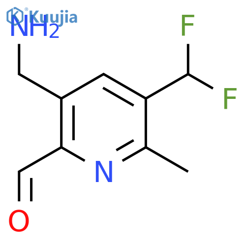 3-(Aminomethyl)-5-(difluoromethyl)-6-methylpyridine-2-carboxaldehyde structure