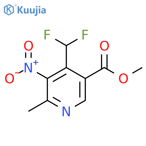 Methyl 4-(difluoromethyl)-2-methyl-3-nitropyridine-5-carboxylate structure