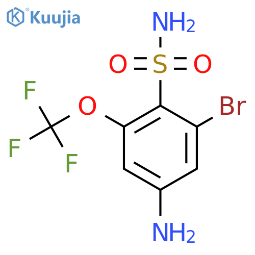 4-Amino-2-bromo-6-(trifluoromethoxy)benzenesulfonamide structure