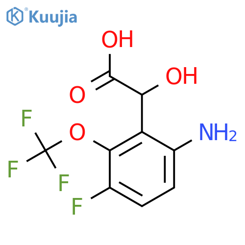 6-Amino-3-fluoro-2-(trifluoromethoxy)mandelic acid structure