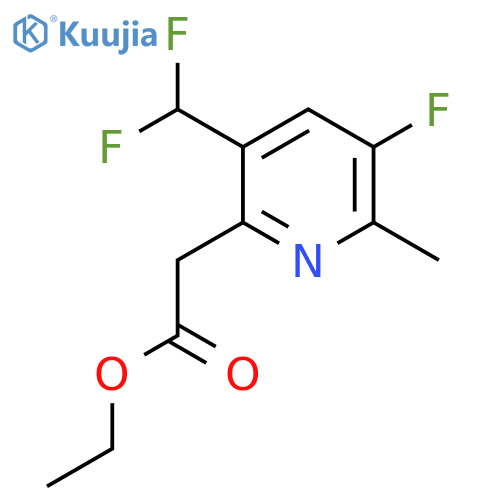 Ethyl 3-(difluoromethyl)-5-fluoro-6-methylpyridine-2-acetate structure