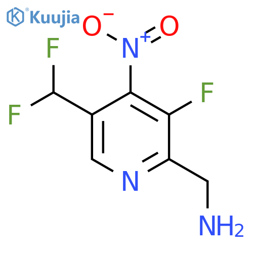 2-(Aminomethyl)-5-(difluoromethyl)-3-fluoro-4-nitropyridine structure