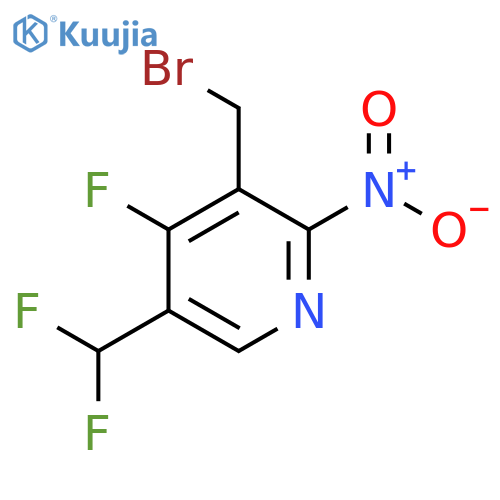 3-(Bromomethyl)-5-(difluoromethyl)-4-fluoro-2-nitropyridine structure