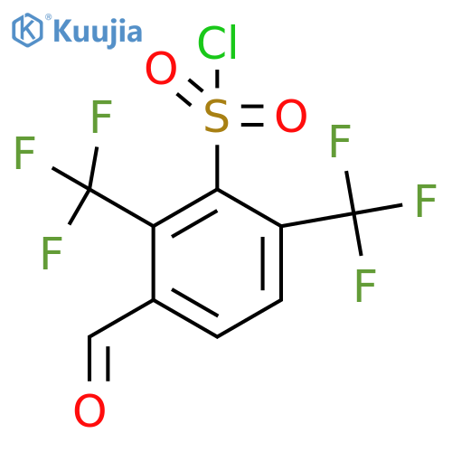2,6-Bis(trifluoromethyl)-3-formylbenzenesulfonyl chloride structure
