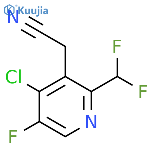 4-Chloro-2-(difluoromethyl)-5-fluoropyridine-3-acetonitrile structure