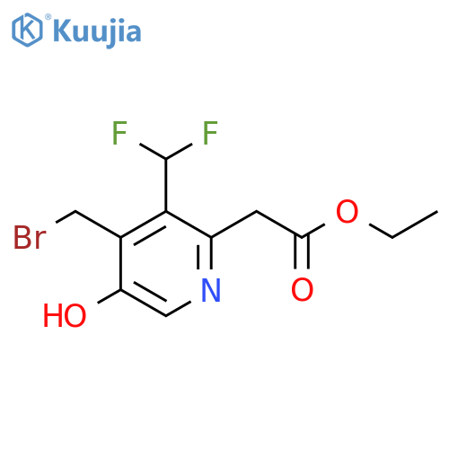 Ethyl 4-(bromomethyl)-3-(difluoromethyl)-5-hydroxypyridine-2-acetate structure