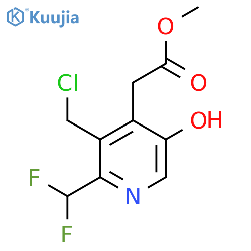 Methyl 3-(chloromethyl)-2-(difluoromethyl)-5-hydroxypyridine-4-acetate structure