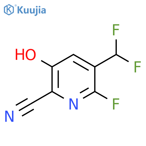 2-Cyano-5-(difluoromethyl)-6-fluoro-3-hydroxypyridine structure