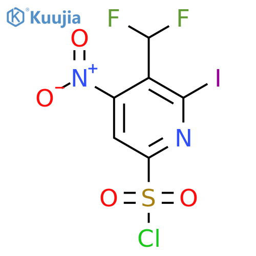 3-(Difluoromethyl)-2-iodo-4-nitropyridine-6-sulfonyl chloride structure