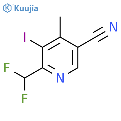 5-Cyano-2-(difluoromethyl)-3-iodo-4-methylpyridine structure