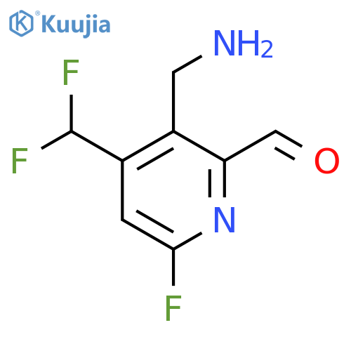 3-(Aminomethyl)-4-(difluoromethyl)-6-fluoropyridine-2-carboxaldehyde structure