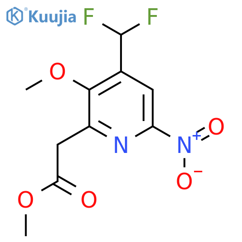Methyl 4-(difluoromethyl)-3-methoxy-6-nitropyridine-2-acetate structure