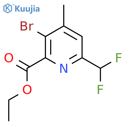 Ethyl 3-bromo-6-(difluoromethyl)-4-methylpyridine-2-carboxylate structure