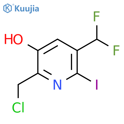 2-(Chloromethyl)-5-(difluoromethyl)-3-hydroxy-6-iodopyridine structure