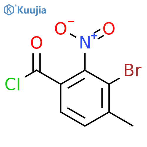3-Bromo-4-methyl-2-nitrobenzoyl chloride structure