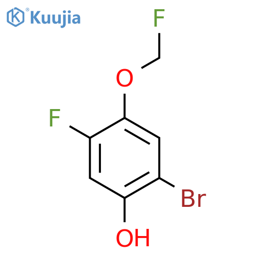 2-Bromo-5-fluoro-4-(fluoromethoxy)phenol structure