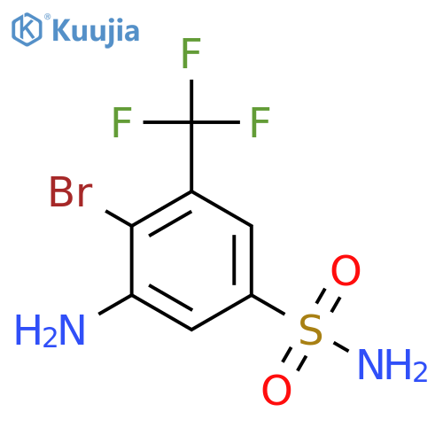 3-Amino-4-bromo-5-(trifluoromethyl)benzenesulfonamide structure