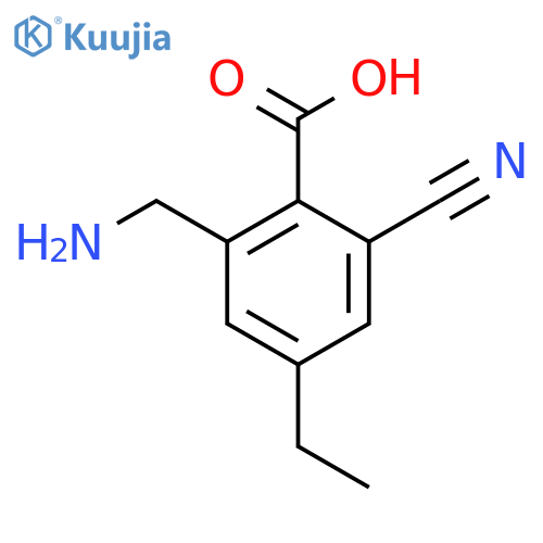 2-Aminomethyl-6-cyano-4-ethylbenzoic acid structure