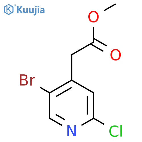 Methyl 5-bromo-2-chloropyridine-4-acetate structure
