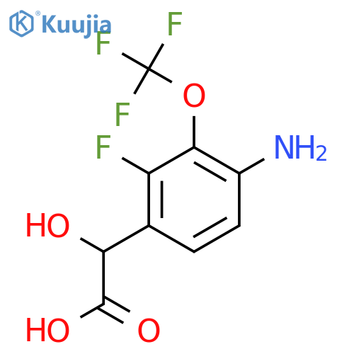 4-Amino-2-fluoro-3-(trifluoromethoxy)mandelic acid structure