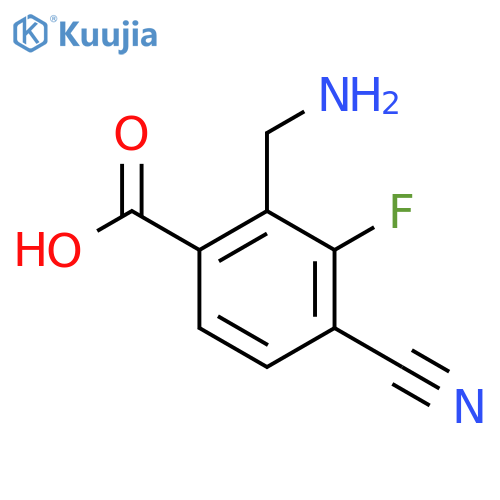 2-Aminomethyl-4-cyano-3-fluorobenzoic acid structure
