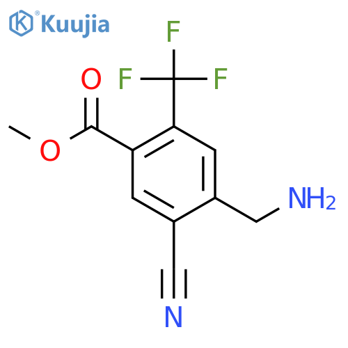 Methyl 4-aminomethyl-5-cyano-2-(trifluoromethyl)benzoate structure