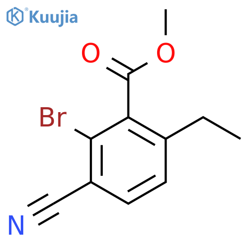 Methyl 2-bromo-3-cyano-6-ethylbenzoate structure