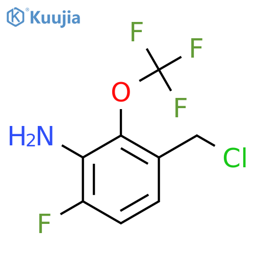 3-Amino-4-fluoro-2-(trifluoromethoxy)benzyl chloride structure