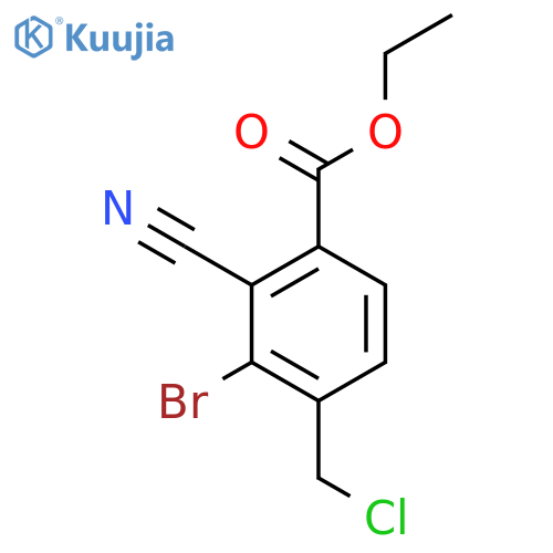 Ethyl 3-bromo-4-chloromethyl-2-cyanobenzoate structure