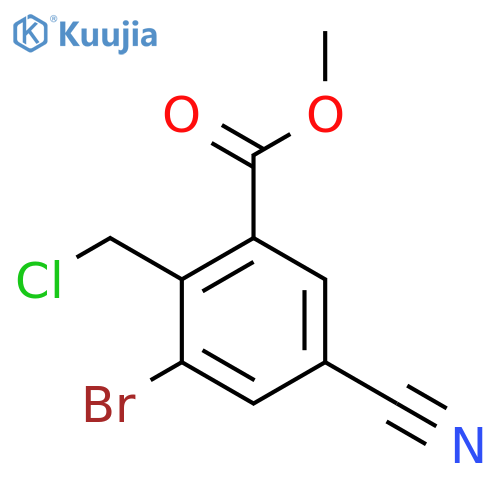 Methyl 3-bromo-2-chloromethyl-5-cyanobenzoate structure