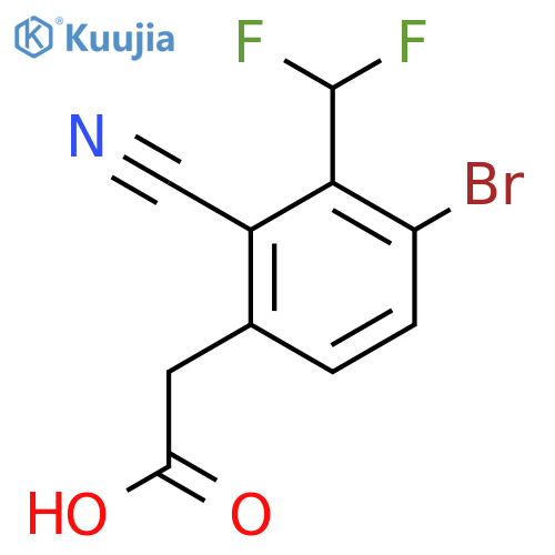 4-Bromo-2-cyano-3-(difluoromethyl)phenylacetic acid structure