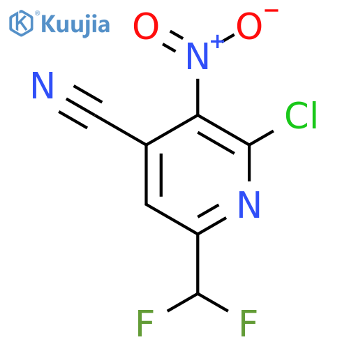 2-Chloro-4-cyano-6-(difluoromethyl)-3-nitropyridine structure