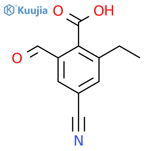 4-Cyano-2-ethyl-6-formylbenzoic acid structure