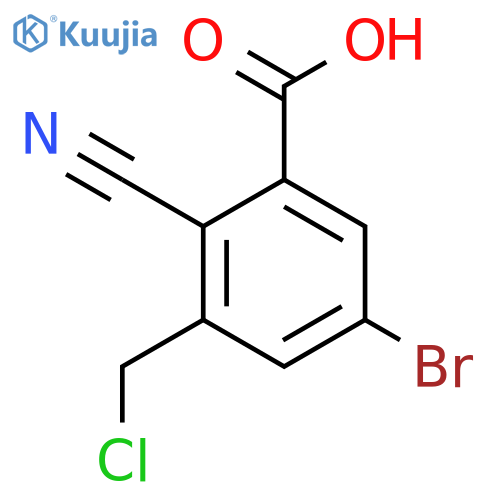 5-Bromo-3-chloromethyl-2-cyanobenzoic acid structure