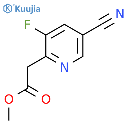Methyl 5-cyano-3-fluoropyridine-2-acetate structure