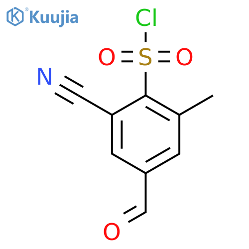 2-Cyano-4-formyl-6-methylbenzenesulfonyl chloride structure