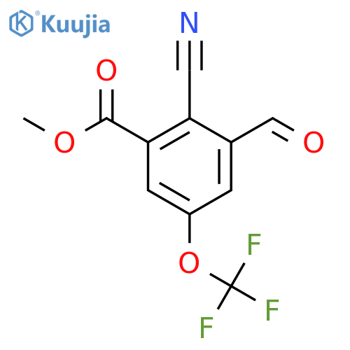 Methyl 2-cyano-3-formyl-5-(trifluoromethoxy)benzoate structure