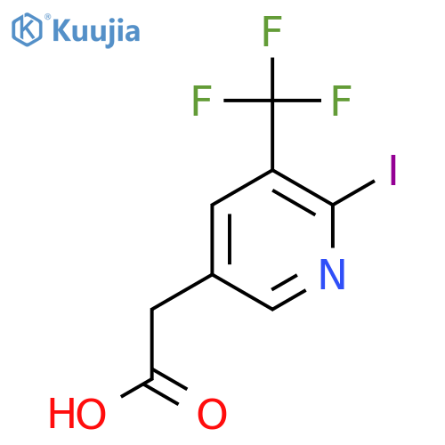 2-Iodo-3-(trifluoromethyl)pyridine-5-acetic acid structure