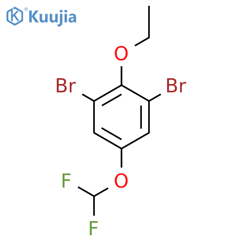 1,3-Dibromo-5-difluoromethoxy-2-ethoxybenzene structure