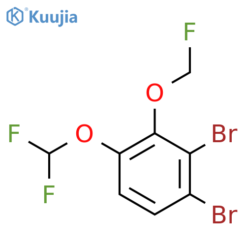 1,2-Dibromo-4-difluoromethoxy-3-(fluoromethoxy)benzene structure