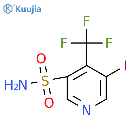3-Iodo-4-(trifluoromethyl)pyridine-5-sulfonamide structure