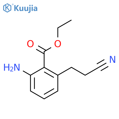Ethyl 2-amino-6-(2-cyanoethyl)benzoate structure