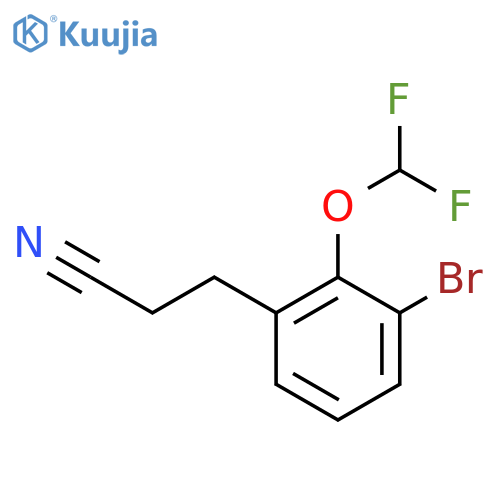 3-(3-Bromo-2-(difluoromethoxy)phenyl)propanenitrile structure