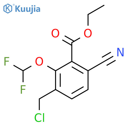 Ethyl 3-chloromethyl-6-cyano-2-(difluoromethoxy)benzoate structure