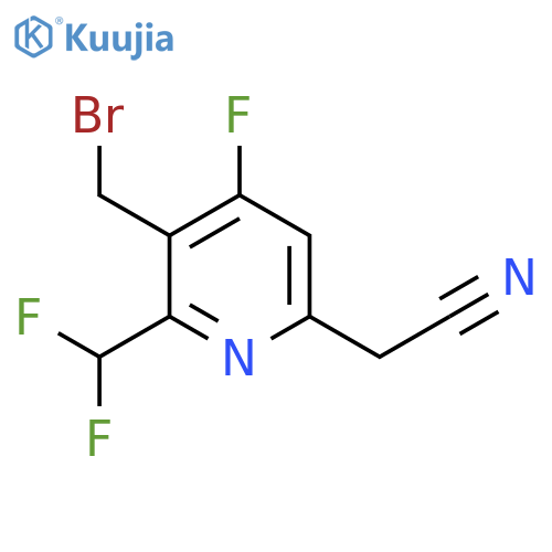 3-(Bromomethyl)-2-(difluoromethyl)-4-fluoropyridine-6-acetonitrile structure